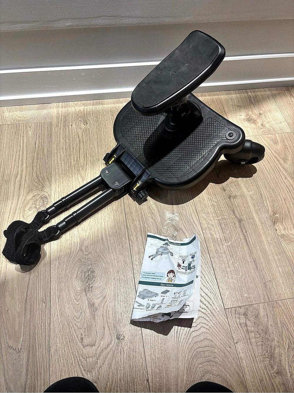 2-in-1 stroller board Black